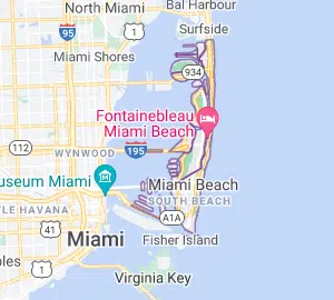 Miami Beach, FL Location Map